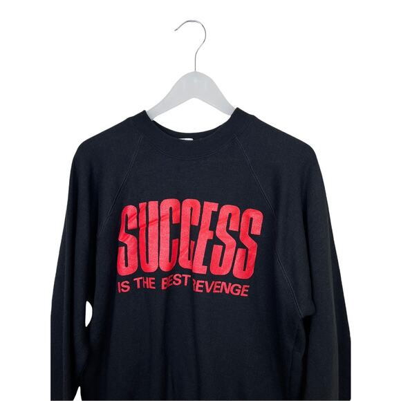 Vintage Crewneck Sweatshirt Success is the Best Revenge Size Large - Picture 6 of 8
